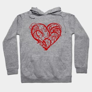 Eternal Love - Red Heart Design Hoodie